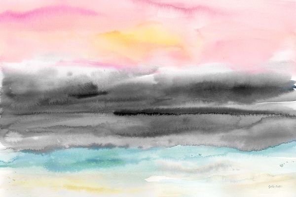 Pink Sunset Abstract landscape