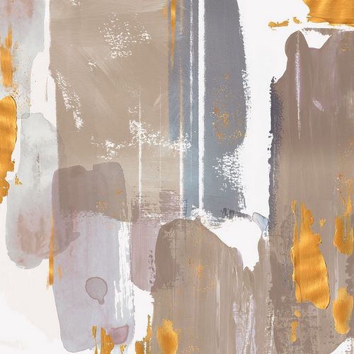 Icescape Abstract Grey Gold I