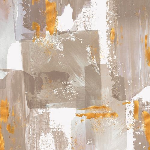 Icescape Abstract Grey Gold II