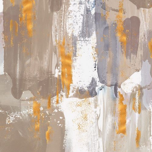 Icescape Abstract Grey Gold III