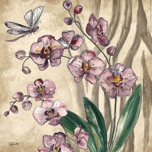 Boho Orchid and Dragonfly II