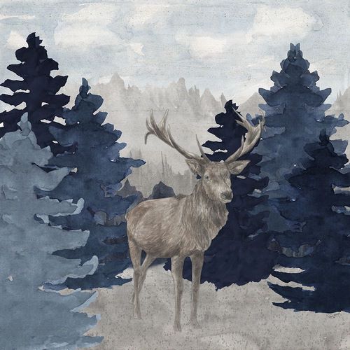 Blue Cliff Mountains scene II-Deer