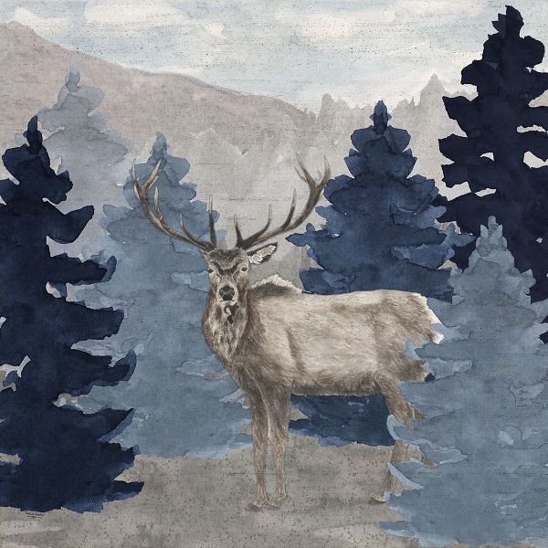 Blue Cliff Mountains scene III-Elk