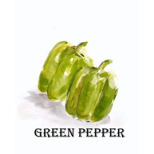 Veggie Sketch  VIII-Green Pepper