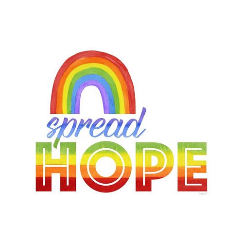 Rainbow Text V-Spread  Hope