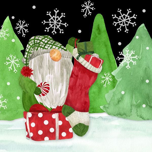 Reed, Tara 아티스트의 Gnome for Christmas IV-Gnome Stocking 작품