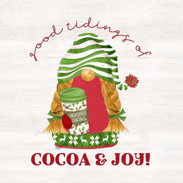 Reed, Tara 아티스트의 Gnome for Christmas Sentiment I-Cocoa 작품