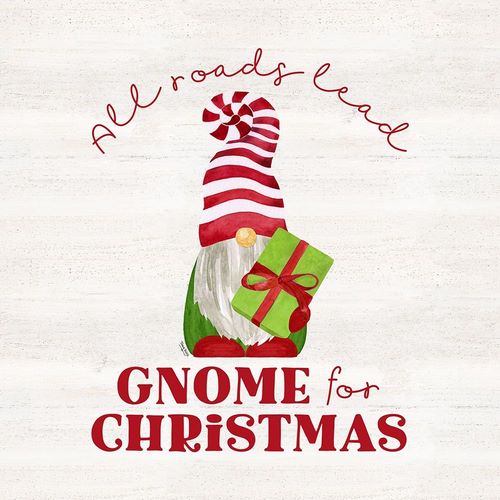 Reed, Tara 아티스트의 Gnome for Christmas Sentiment IV-All Roads 작품