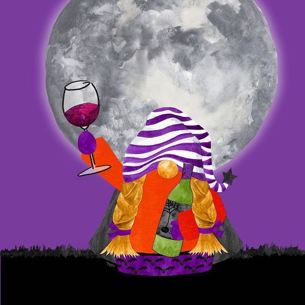 Reed, Tara 아티스트의 Gnomes of Halloween VI-Wine 작품