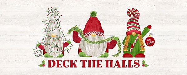 Reed, Tara 아티스트의 Gnome for Christmas Sentiment panel I-Deck the Halls 작품