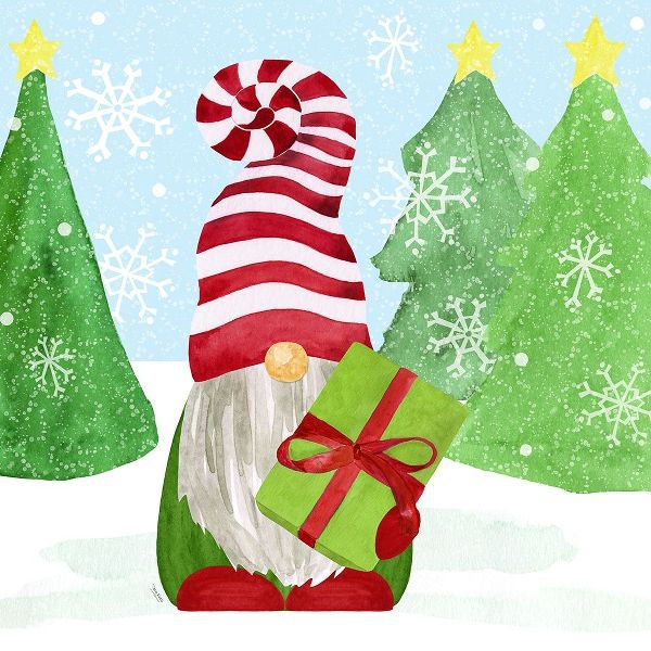 Reed, Tara 아티스트의 Gnome for Christmas blue II-Gifts 작품