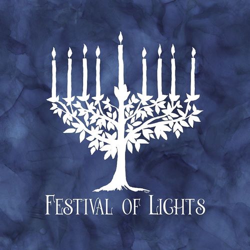 Reed, Tara 아티스트의 Festival of Lights blue IV-Menorah 작품