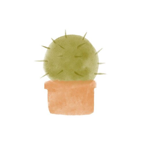 Watercolor Cactus III