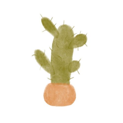 Watercolor Cactus IV