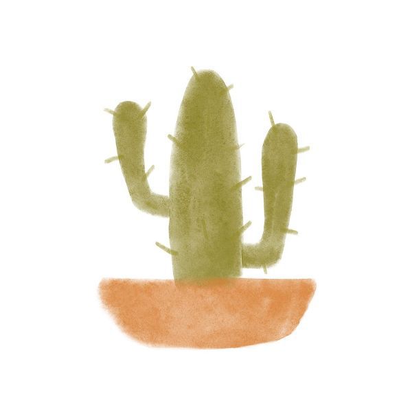 Watercolor Cactus V