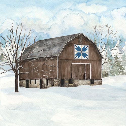 Winter Barn Quilt III