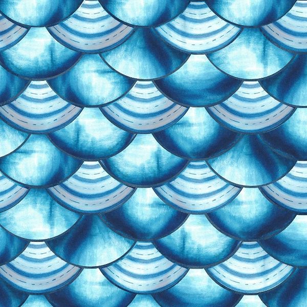 Chinoiserie Abstract Fish Scales I