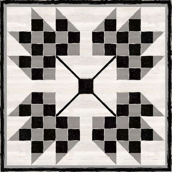 Black  and White Quilt Block V