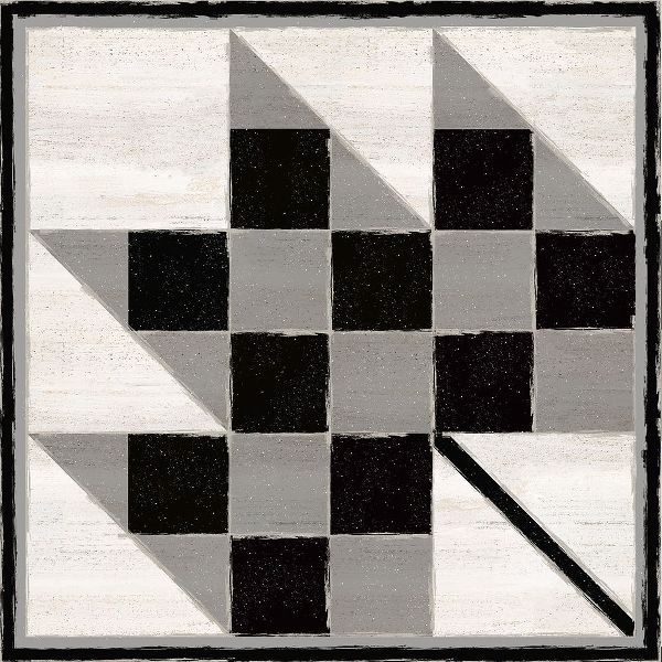 Black  and White Quilt Block VI
