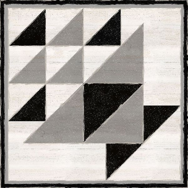 Black  and White Quilt Block VIII