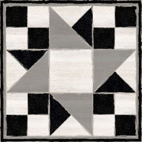 Black and  White Quilt Block XIII