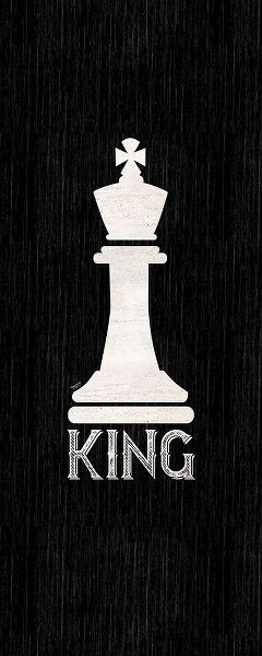 Chess Piece vertical black I-King