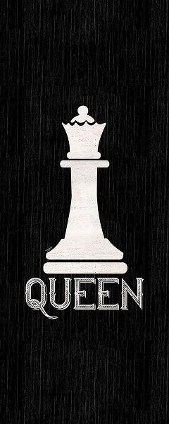 Chess Piece vertical black II-Queen