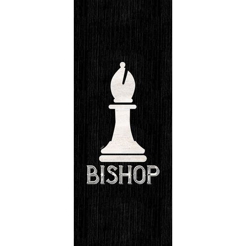 Chess Piece vertical black III-Bishop