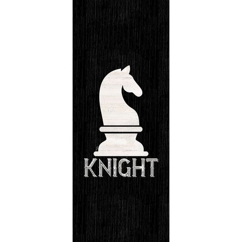 Chess Piece vertical black IV-Knight