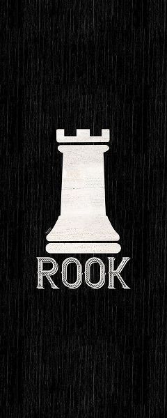 Chess Piece vertical black V-Rook