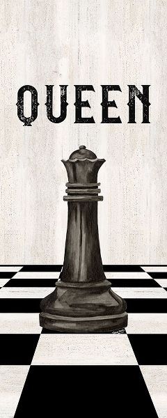 Rather be Playing Chess Pieces black panel VI-Queen