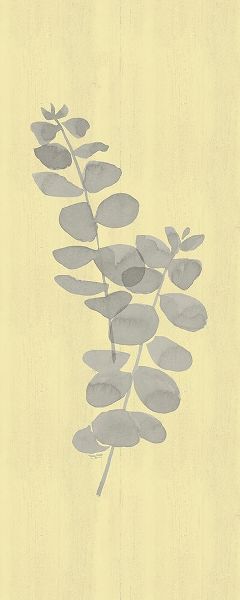 Natural Inspiration Eucalyptus vertical gray &amp; yellow II