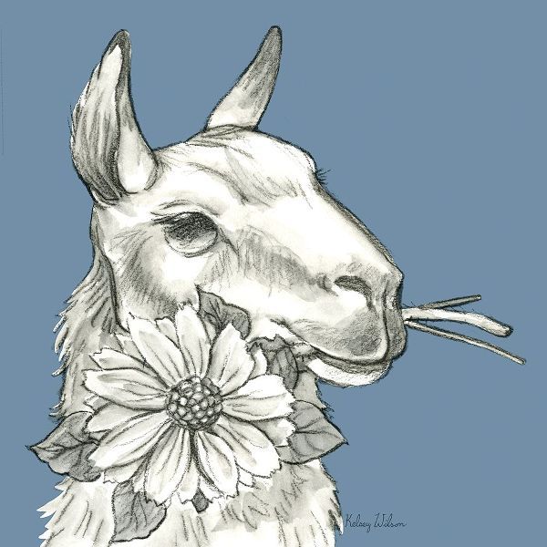 Watercolor  Pencil Farm color XI-Llama 2