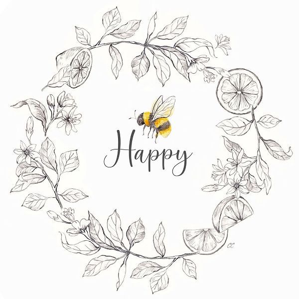 Bee  Sentiment Wreath I-Happy
