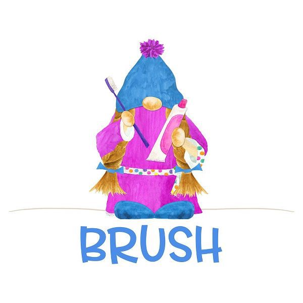 Bathroom  Gnomes I-Brush Girl