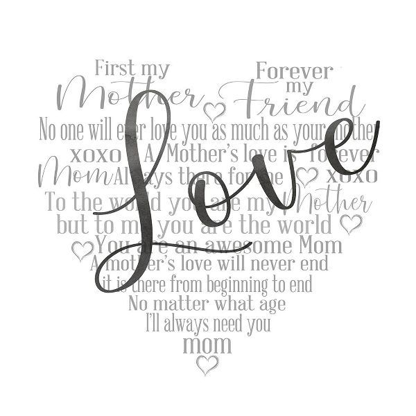 Mothers Day Heart Sentiment-Love