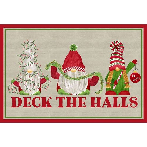 Reed, Tara 아티스트의 Gnome for Christmas Sentiment landscape dark-Deck the Halls 작품