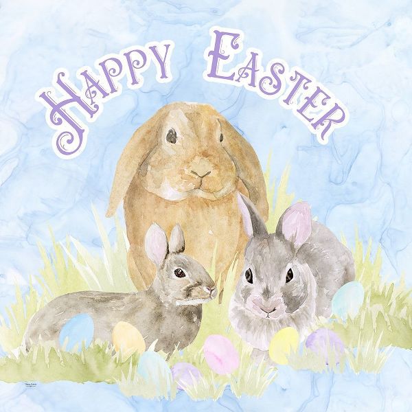 Farmhouse  Easter Sentiment VII-Easter Rabbits