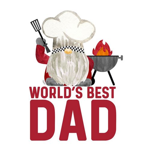 Reed, Tara 작가의 Fathers Day Gnome Grill-Worlds Best 작품
