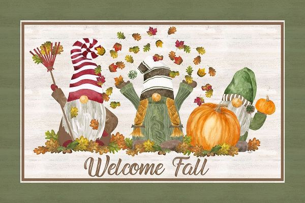 Reed, Tara 아티스트의 Fall Gnomes Sentiment landscape I-Welcome Fall 작품