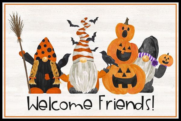 Reed, Tara 아티스트의 Gnomes of Halloween landscape II-Welcome Friends 작품