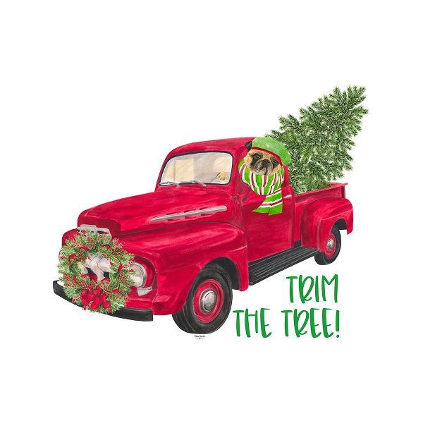 Reed, Tara 아티스트의 Dog Days of Christmas icon IV-Trim the Tree 작품