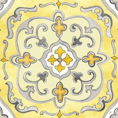 Coulter, Cynthia 아티스트의 Jewel Medallion yellow gray II 작품