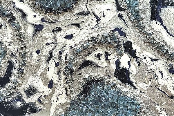 Lee C 아티스트의 Blue Silver Marble landscape 작품