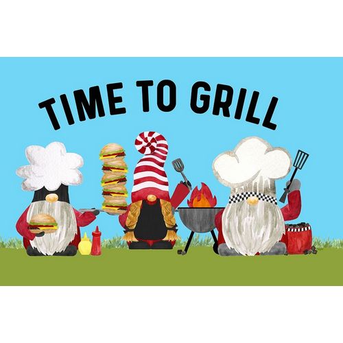 Reed, Tara 아티스트의 Gnome Grill Masters sentiment landscape II-Time to Grill 작품