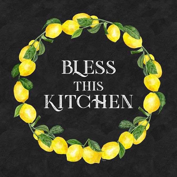 Reed, Tara 아티스트의 Live with Zest wreath sentiment I-Bless this Kitchen 작품