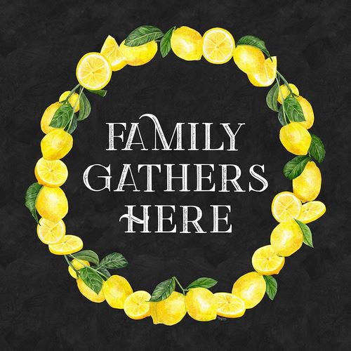 Reed, Tara 아티스트의 Live with Zest wreath sentiment II-Family Gathers 작품