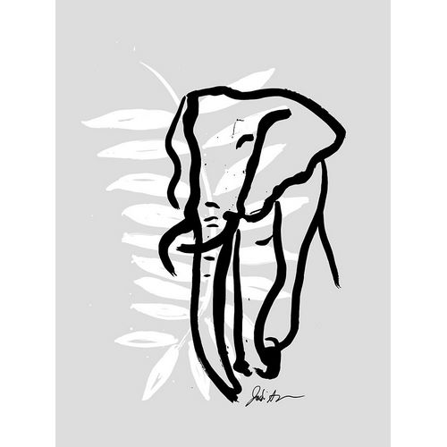 Augustine, Jodi 작가의 Inked Safari Leaves II-Elephant 작품