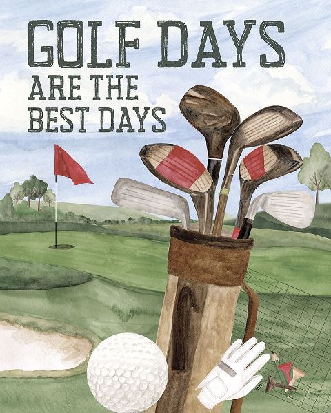 Reed, Tara 작가의 Golf Days neutral portrait II-Best Days 작품