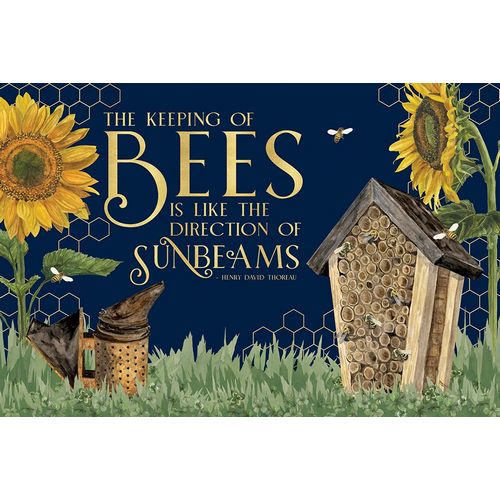 Reed, Tara 아티스트의 Honey Bees And Flowers Please landscape on blue IV-Sunbeams작품입니다.